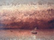 Gustave Courbet, Sunset on Lake Geneva